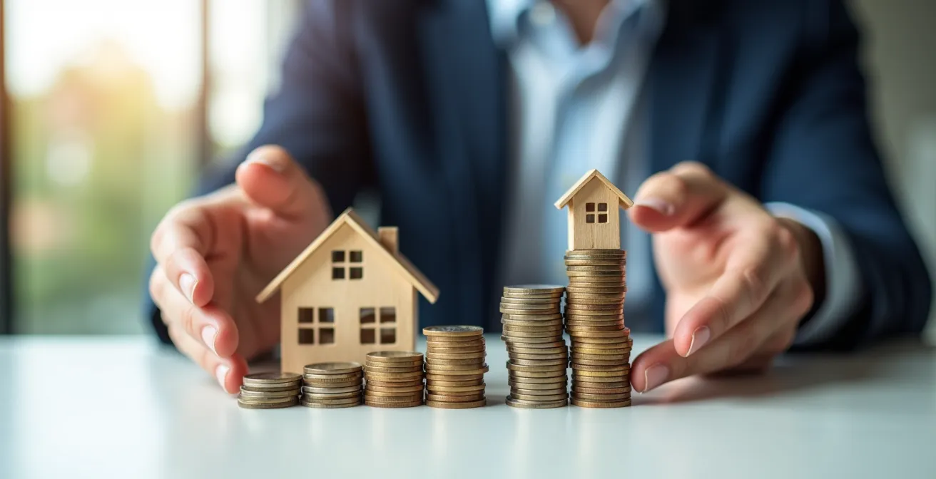 Visual comparison of wealth building strategies through real estate equity growth