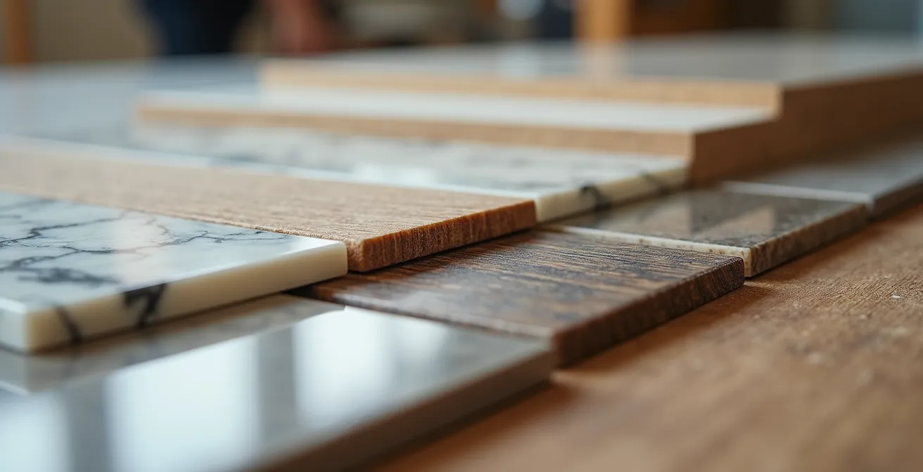 Close-up of high-end material selection and craftsmanship details