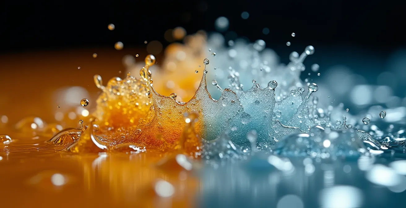 Visual metaphor comparing liquidity of rent-controlled versus free-market real estate assets